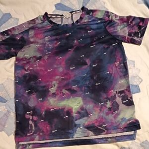 Nike Purple and Blue Graphic Tee